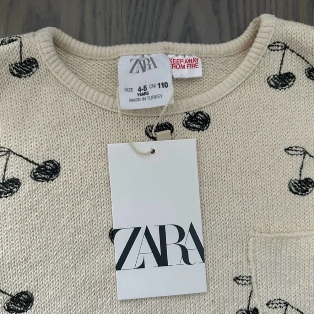 ZARA TODDLER GIRL CHERRY SWEATSHIRT & SHORTS